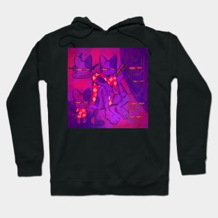 Funny Purple Cat Hoodie